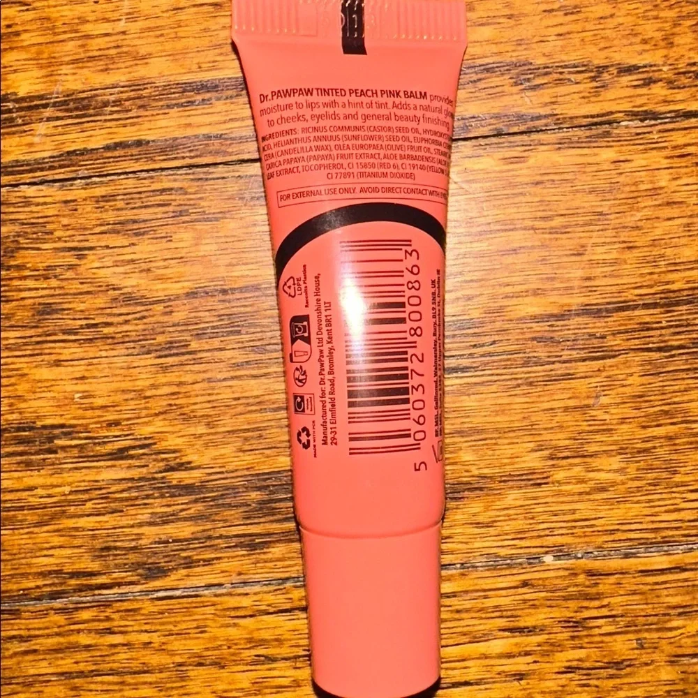 Dr.PawPaw Tinted Peach Pink Balm 98%Nat Ingredients Face Cheek Lips - New No Box